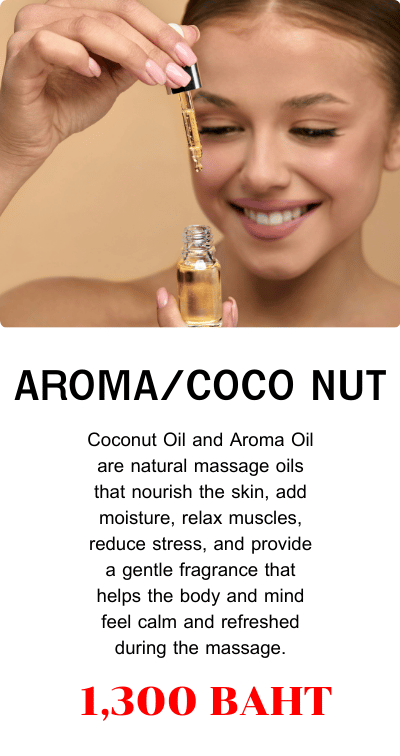 Aroma and coco nut oil massage png